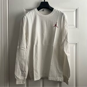 Nike Air Jordan Men's Long Sleeve T-Shirt White/Red Size M